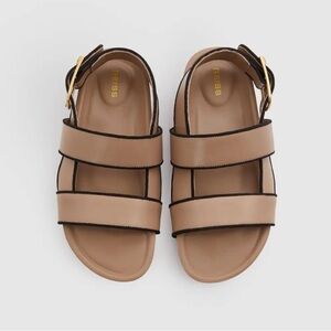 REISS Samantha Platform chunky strap buckle leather Sandal 5.5